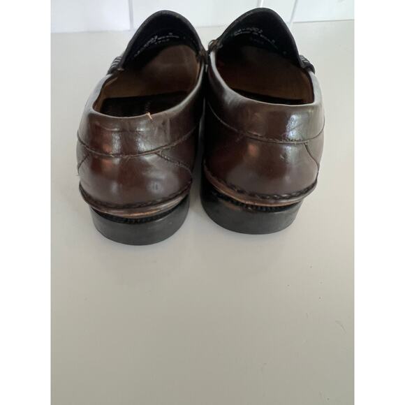 Johnston & Murphy Penny Loafer Slip On Shoe Cognac Brown Leather Size 9 E JL main image 6